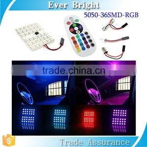 2016 5050 36smd 2pcs Bulbs Festoon/T10/Ba9s RGB Controller Led Panel Light Square thumbnail-1