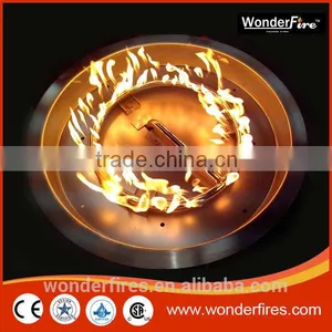 Gas Fire Pit Table Marble Top Round Outdoor Propane Fireplace Patio Furniture thumbnail-5