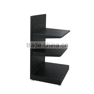 Free Standing Supermarket Storage Holders Flooring Rack Type Light Duty Single Sided 4 Mesh Shelves Wire Rack Display thumbnail-1