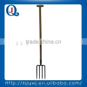 Garden and Farm Digging Fork JQ115-b-t With Wooden Handle thumbnail-1