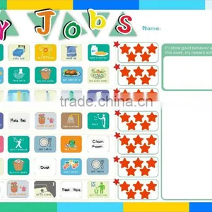 60*40cm Custom Design Magnet Wall Sticker Kids Weekly Planner To-Do List Schedule thumbnail-1
