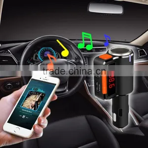 Newest Dual USB 5V 3.1A Bluetooth Handsfree Car MP3 Player FM Transmitter Kit With Cigarette Lighter thumbnail-5