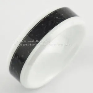 Antiallergic Black Zirconia Ceramic Jewelry Ring For Gift , ODM / OEM thumbnail-1