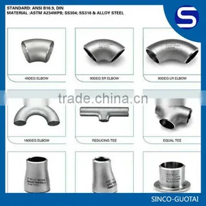 ASME/ANSI B16.9 304 /316 Stainless Steel Pipe Fittings thumbnail-1