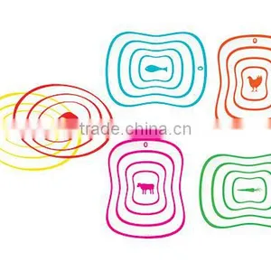 4pcs In1 Set Printed Flexible Plastic Chopping Mats thumbnail-2