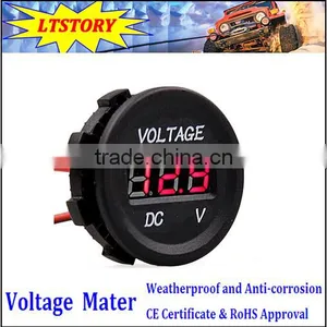 Automobile Motorcycle DC 12V/ 24V LED Digital Car Voltmeter thumbnail-1