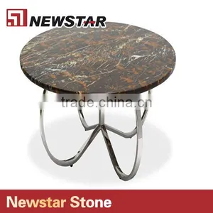 Suitable Color For Table Black & Gold Marble For Top Dining Table thumbnail-1