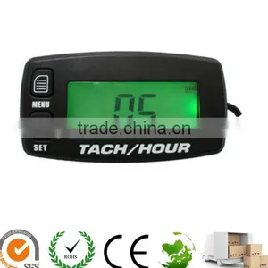 Tach Hour Meter Waterproof Large LCD Backlight Battery Replaceable thumbnail-1
