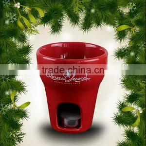 Ceramic Tealight Mini Milk Cheese Fondue Cup Set, Chocolate Fondue thumbnail-1