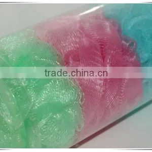 PVC Bucket PE Mesh Bath Sponge Flowers thumbnail-6