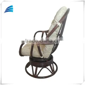 Rattan Wicker Swivel Rocking Chair Home Furniture thumbnail-4