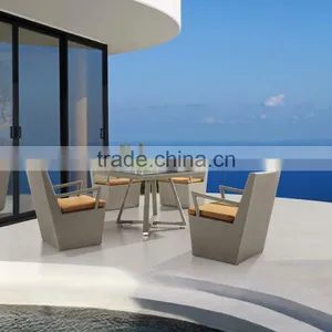 2017 Sigma Trade Assurance All Weather Quickest Delivery pe Rattan Glass Top and Metal Frame Coffee Table thumbnail-1