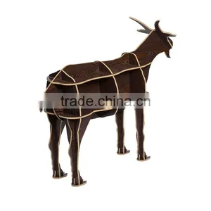 Goat Puzzle Table,Creative Animal Furniture,MDF DIY Assembled Goat Table For Fashion Living Room,Wooden Animal Furniture thumbnail-4