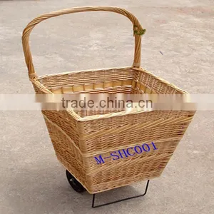 Factory Directly Supply Cheap Wicker Shopping Trolley for Supermarket thumbnail-3