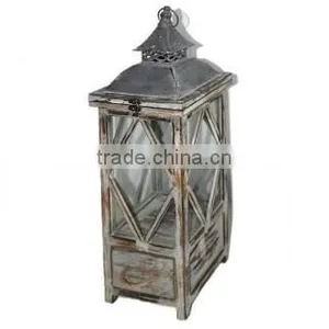 Rustic Style Wooden Lantern thumbnail-1