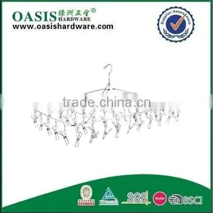 Stainless Steel Clothes Hanger Laudry Clips Hanger;stainless Steel Clips Hanger Clothes Hanger With 20 Pegs thumbnail-1