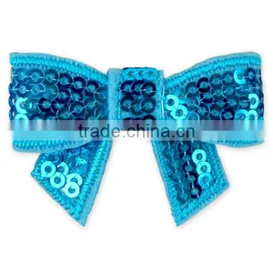 Wholesale 18 Colors 1.8" Baby Pink Sequins Hair Bow thumbnail-2