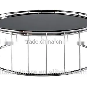 Round Coffee Table With Metal Base thumbnail-1
