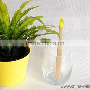 Color Bristle Bamboo Handle Toothbrush thumbnail-6
