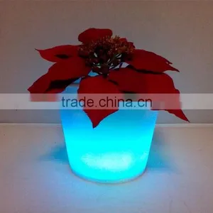 RBG Color Changing Plastic PE LED Flower Pot Home/garden Decorations thumbnail-4