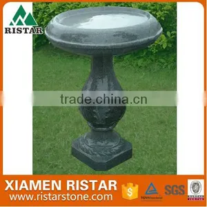 Natural Black Granite Stone Garden Flower Pot thumbnail-1
