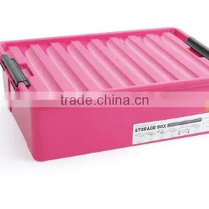 34L Plastic Storage Box / Finishing Box With Cover and Lock thumbnail-1