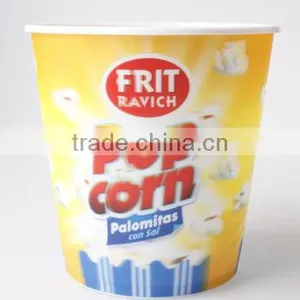 Colorful Middle Size FDA Plastic Popcorn Bucket thumbnail-1