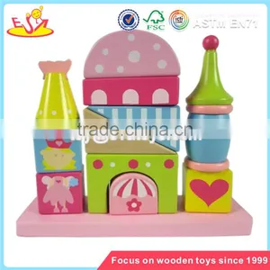 Wholesale Lovely Wooden Stacking Blocks Game Toy Top Sale Wooden Stacking Blocks Game W13D047 thumbnail-1