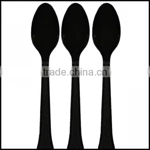 BLACK Plastic SPOONS Cutlery Wedding Party Disposable Plastic Spoons,custom Plastic Spoons Manfuacturer thumbnail-1