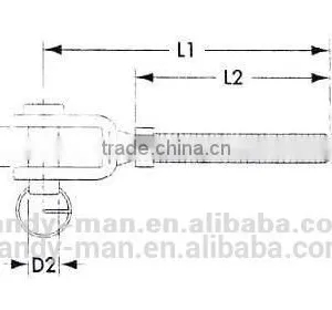 Horizontal Lifeline System Component Stainless Steel Threaded Jaw Terminal thumbnail-3