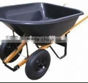 WHEEL BARROW WH8802 DUAL WHEEL PLASTIC PPNILON WHEELBARROWS thumbnail-1