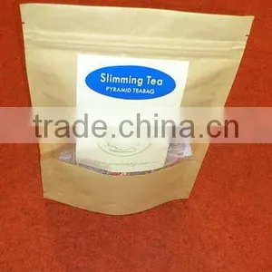 Kraft Paper Resealable Bag With Custom Formula for 14/28 Days Weight Loss Tea thumbnail-1