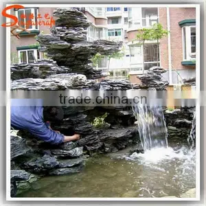 Can be Customized Fountain Garden Decorative Landscape Stone Waterfall Solar Fountain for Sale in thumbnail-5