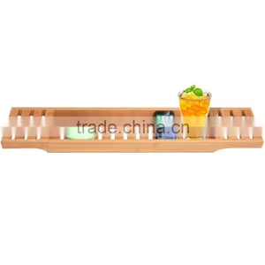 Bamboo Bathtub Shower Caddy. Large Size Will Fit Most Tubs thumbnail-3