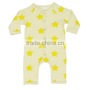Organic Comfortable High Quality 100% Cotton Baby Rombers and Fashionable Long Sleeve Plain and Printed Baby Rombers thumbnail-1