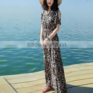 2016 New Latest Summer Women Slim Plus Size Long Bohemia Beach Dress thumbnail-3