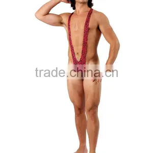 Borat Mankini Thong Swimsuit (Leopard Print) thumbnail-1