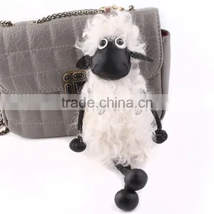CX-R-52 Lastest Design Hot Fashion Cheap Custom Lamb Fur Keychain thumbnail-5
