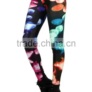 MGOO New Arrival Custom Print Running Tight Leggings High Waist Spandex All Over Sublimation Print Pants thumbnail-2