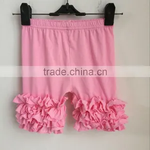 Wholesale Baby Summer Small Ruffle Triple Shorts 20 Kinds Different Color Solid thumbnail-3