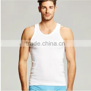 Fashion Cheap 100% Cotton Men Sleeveless Knitwear Camisole thumbnail-1