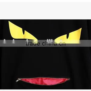 Customized Xxxxl Women Clothing Black Zipper Print Pocket Sweatshirt no Hood thumbnail-2