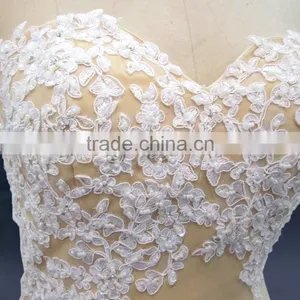 2017 China Manufacturer Customized Sleeveless Chiffon Pleated Skirt Wedding Dress thumbnail-5
