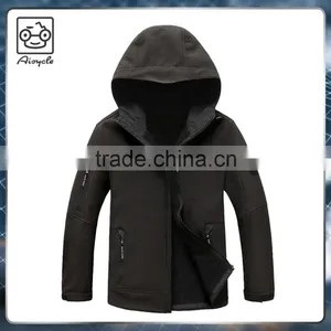 Black Softshell Jacket Army Green Hooded Business Jacket thumbnail-3