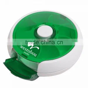 Push-It Pill Dispenser - Has a Push Button Center to Rotate Daily Dosage of Tablets or Capsules and Comes With Your Logo thumbnail-5