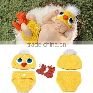 Crochet Newborn Baby Bumble Bee Hat & Cape Set Photography Prop Animal Knitted Outfit thumbnail-5