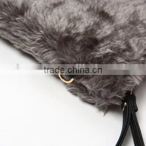 Fashion Ladies Long Chain Leather And Fur Handbags In Best Price Factory thumbnail-4