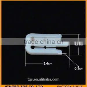 W Shape White Plastic Clips for Shirts thumbnail-2