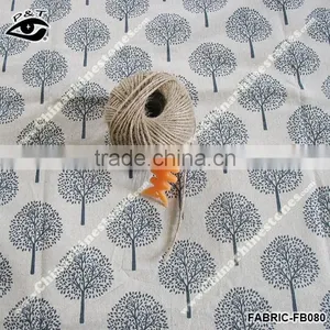 Japanese Style Linen Fabric Tree Pattern Fabric For Curtain Sofa Table Clothing thumbnail-1