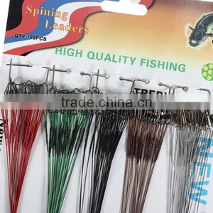 Hot Sale 100pcs/set 5 Colors Stainless Steel Coated Fishing Trace Lure Wire Spinner Leader Hooks Swivel Interlock Snaps thumbnail-6